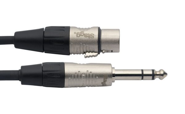 Stagg NAC3PSXFR, kabel  stereo JACK/XLR, 3m