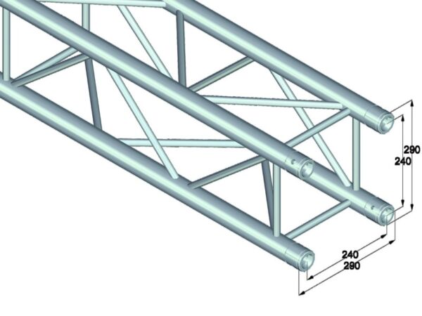 Quadlock QL-ET34-2000 4-way cross beam - Image 2