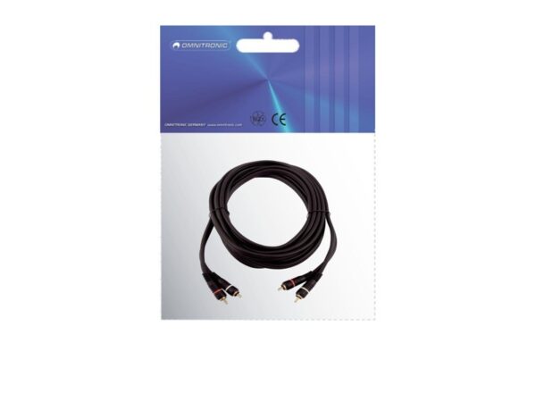 Omnitronic Kabel CC-100, propojovací kabel 2x 2 RCA zástrčka HighEnd, 10m - Image 3