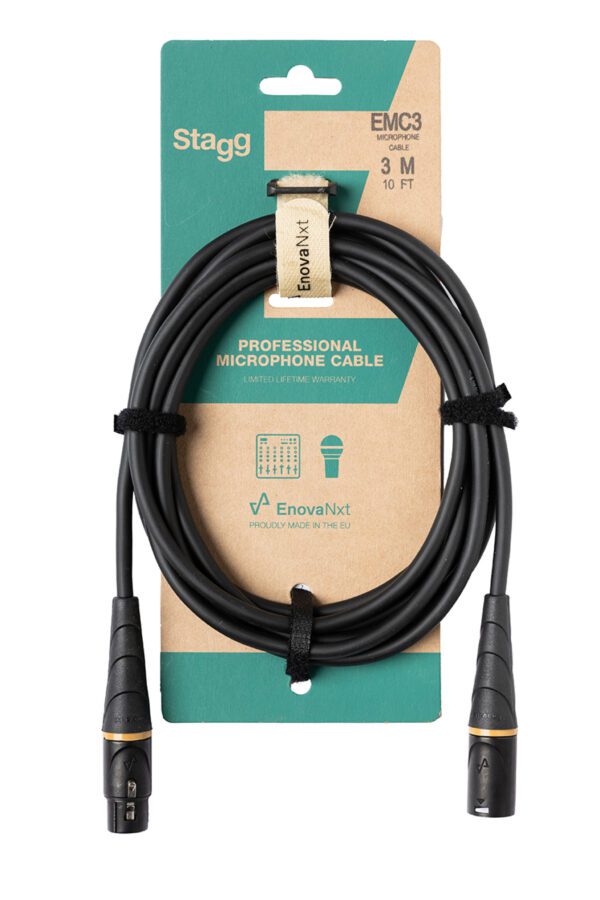 Stagg EMC3, mikrofonní kabel XLR/XLR, 3m